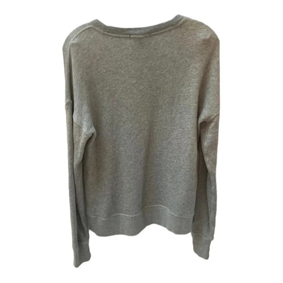 J.Crew Heather Gray Jeweled Embellished Glam Sweatshirt Sweater Top  S - Picture 2 of 12